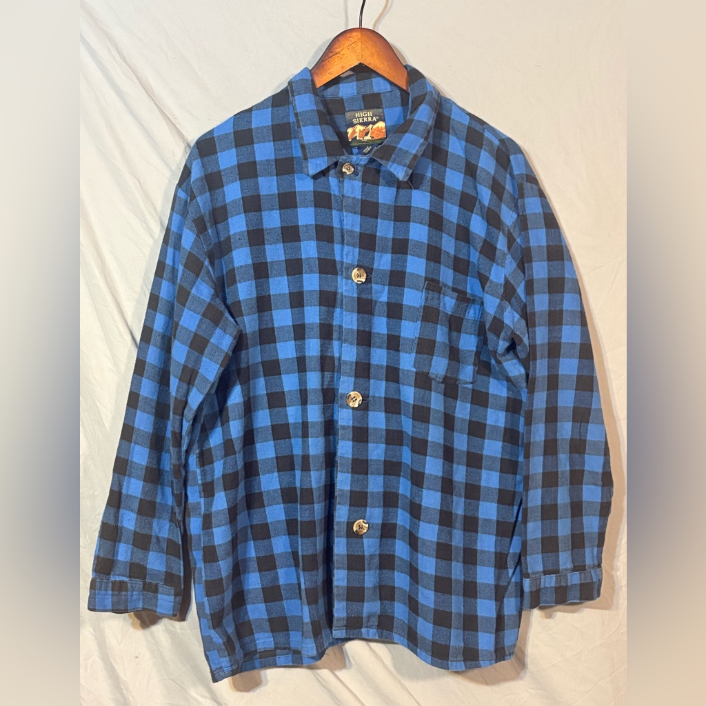 High Sierra Blue And Black Checkered Shirt